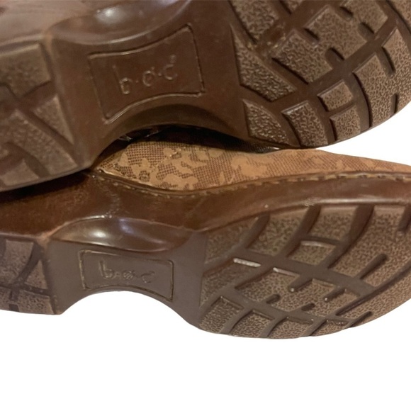 Born B.O.C. Peggy Brown Leather Slip On Clogs Shoes - Picture 6 of 7